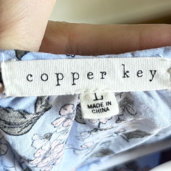 Copper Key Girls Floral Blue Double Short Sleeve Summer Rayon Maxi Dress… - Picture 5 of 7